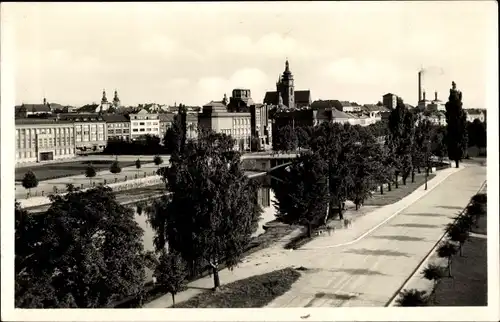 Ak Hradec Králové Königgrätz Stadt, Partie u Tysova mostu