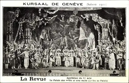 Ak Genève Genf Schweiz, La Revue, Kursaal de Geneve, Theaterszene