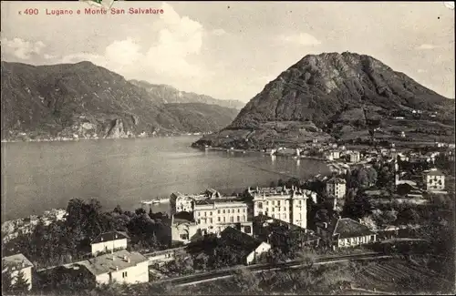 Ak Lugano Kanton Tessin Schweiz, Monte San Salvatore