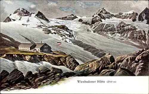 Ak Partenen Gaschurn in Vorarlberg, Silvretta, Wiesbadener Hütte
