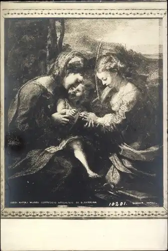 Ak Napoli Neapel Campania, Museo, Die mystische Hochzeit der Heiligen Katharina von Alexandrien