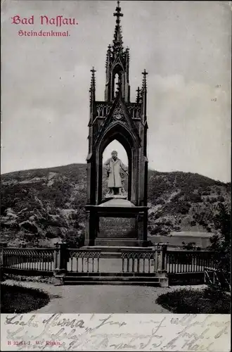 Ak Nassau an der Lahn, Steindenkmal