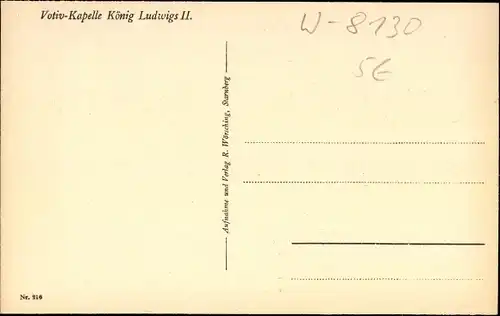 Ak Starnberg in Oberbayern, Votiv-Kapelle König Ludwigs II.