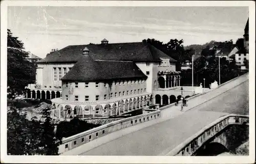 Ak Döbeln in Sachsen, Stadtbad, Brückenpartie