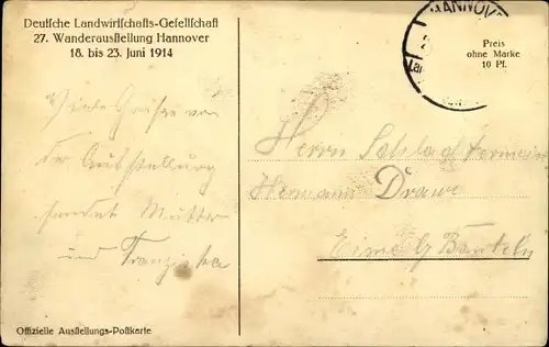 Ak Hannover in Niedersachsen, Totalansicht, 27. Wanderausstellung, 1914