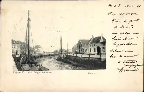 Ak Bergen op Zoom Nordbrabant Niederlande, Haven