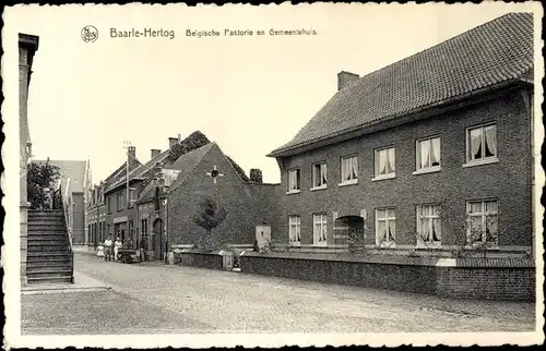 Ak Baarle Hertog Flandern Antwerpen, Belgische Pastorie en Gemmentehuis