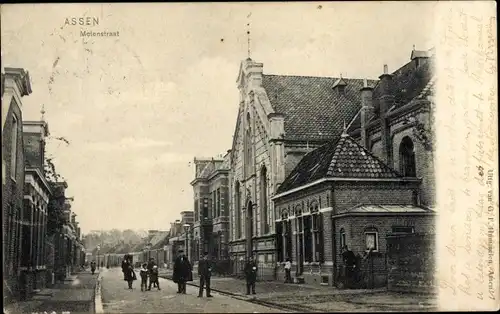 Ak Assen Drenthe Niederlande, Molenstraat