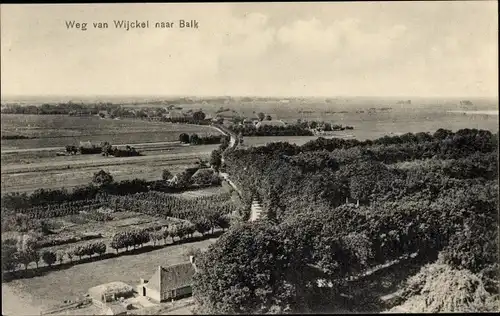 Ak Balk Friesland Niederlande, Weg naar Wijckel