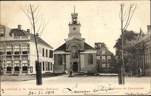 Ak Heerenveen Friesland Niederlande, Ortsansicht, Kirche