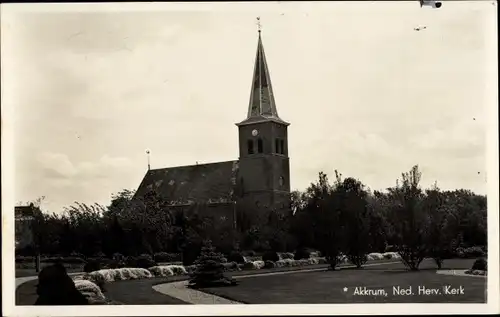 Ak Akkrum Friesland Niederlande, Ned. Herv. Kerk