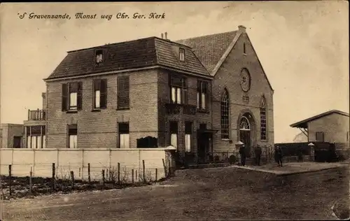 Ak ’s Gravenzande Westland Südholland, Monst weg Chr. Ger. Kerk