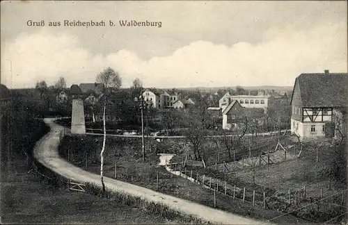 Ak Reichenbach Callenberg in Sachsen, Ortspartie