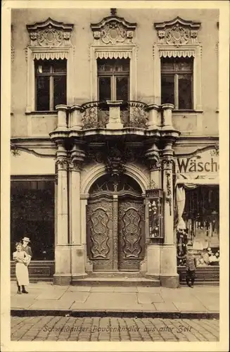 Ak Świdnica Schweidnitz Schlesien, Haus Hohstraße 24, Barockportal