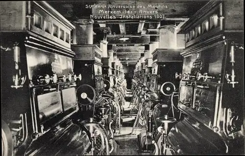 Ak Merxem Merksem Flandern Antwerpen, Ste Anonyme Anversoise des Moulins, Nouvelles Installations