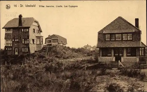 Ak Saint Idesbald Koksijde Coxyde Bains Westflandern, Villas Jeannine, Lisette, Les Cygognes