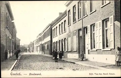 Ak Kontich Flandern Antwerpen, Boulevard, Straßenpartie