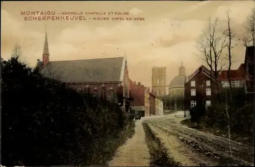 Ak Montaigu Scherpenheuvel Flämisch Brabant, Nieuwe Kapel en Kerk