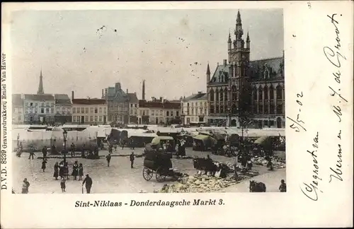 Ak Sint Niklaas Ostflandern, Donderdaagsche Markt 3