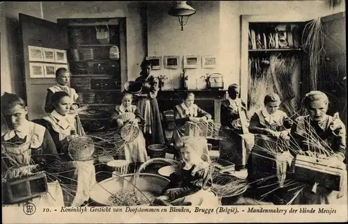 Ak Bruges Brügge Flandern Westflandern, Koninklijk Gesticht van Doofstommen en Blinden