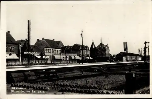 Ak Diksmuide Dixmude Westflandern, De Statie, Bahnhof