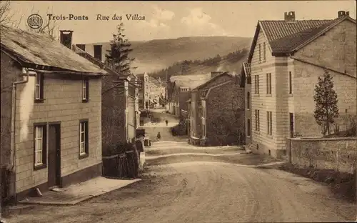 Ak Trois Ponts Dreibrücken Wallonien Lüttich, Rue des Villas
