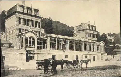 Ak Dinant Wallonien Namur, La Gare, Bahnhof, Kutschen