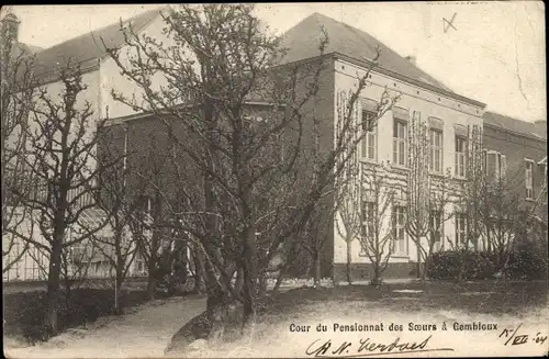 Ak Gembloux Wallonien Namur, Cour du Pensionnat des Soeurs