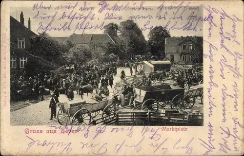 Ak Zeven in Niedersachsen, Marktplatz