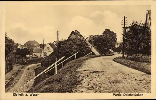 Ak Elsfleth an der Unterweser, Partie Deichstücken