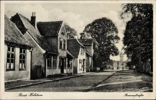 Ak Heide in Holstein, Partie in der Rosenstraße, Wasserturm