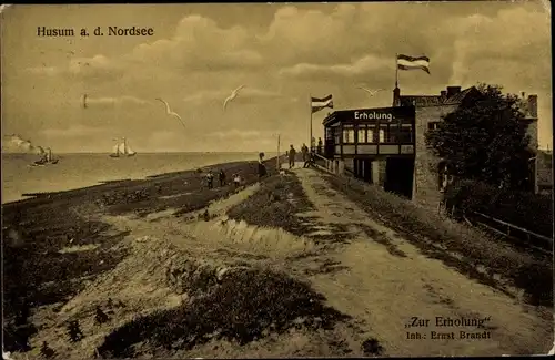 Ak Husum in Nordfriesland, Gasthaus Zur Erholung