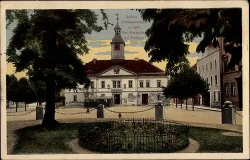 Ak Bad Frankenhausen am Kyffhäuser Thüringen, Marktplatz mit Rathaus