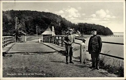 Ak Flensburg in Schleswig Holstein, Deutsch Dänische Grenze