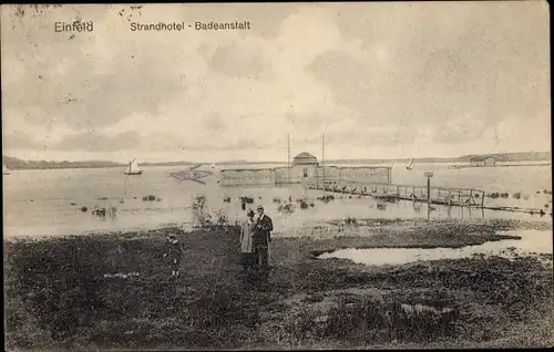 Ak Einfeld Neumünster, Strandhotel, Badeanstalt