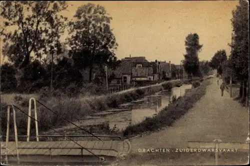 Ak Drachten Friesland Niederlande, Zuiderdwarsvaart