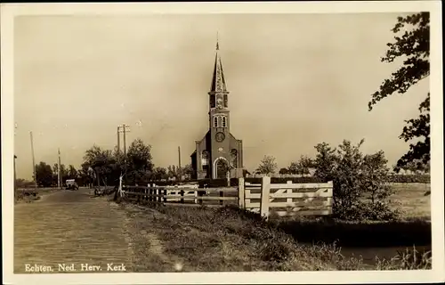 Ak Echten Friesland Niederlande, Ned. Herv. Kerk