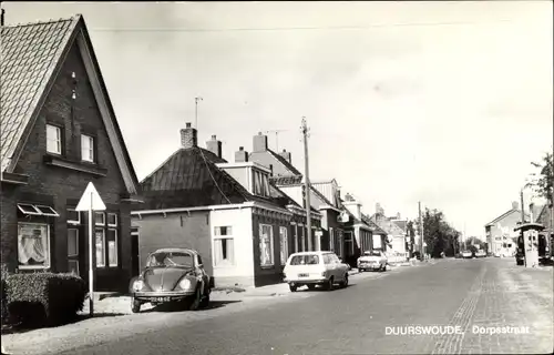 Ak Duurswoude Friesland Niederlande, Dorfstraße