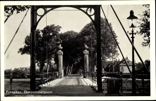 Ak Franeker Friesland Niederlande, Donjummerpoort