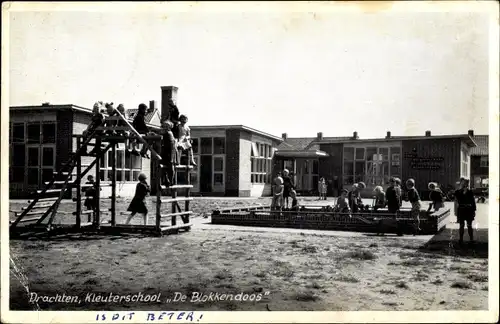 Ak Drachten Friesland Niederlande, Kleuterschool De Blokkendoos