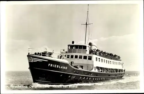 Ak Terschelling Friesland Niederlande, De Friesland, Dampfschiff