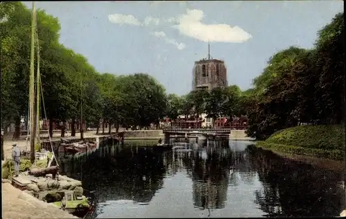 Ak Leeuwarden Friesland Niederlande, Gezicht op de Oldehove