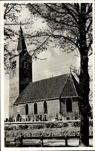 Ak Harich Friesland Niederlande, Hervormde Kerk