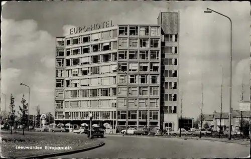 Ak Leeuwarden Friesland Niederlande, Europaplein, Euro-Hotel
