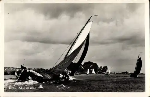 Ak Grouw Grou Friesland Niederlande, Skutsjesilen, Segelboote