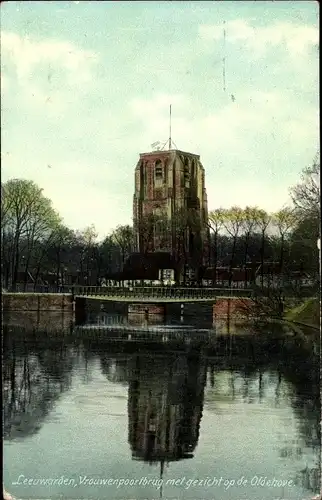Ak Leeuwarden Friesland Niederlande, Turm, De Oldehove