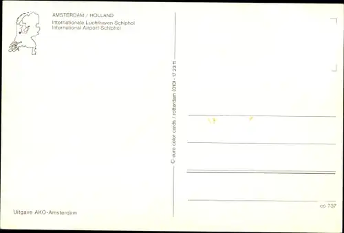 Ak Amsterdam Nordholland Niederlande, International Airport Schiphol, Landeszene