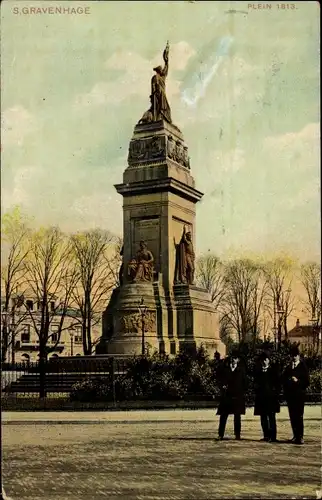 Ak 's Gravenhage Den Haag Südholland, Monument Plein 1813