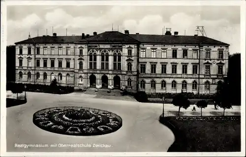 Ak Zwickau in Sachsen, Realgymnasium mit Oberrealschule