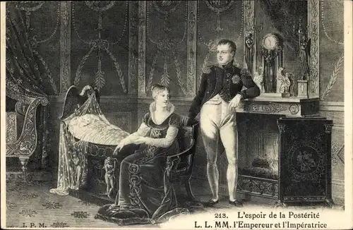 Künstler Ak L'espoir de la Posterite LLMM l'Empereur et l'Imperatrice